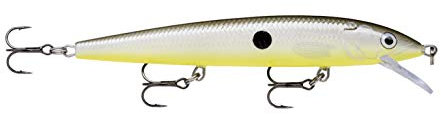 Rapala - Husky Jerk Angelköder - Widerstandsfähiges Angelzubehör - Süßwasser Spinnköder - Lauftiefe 1.2-2.4m - Fischköder 10cm, 10g - Hergestellt in Estland - Glow Grey Shiner