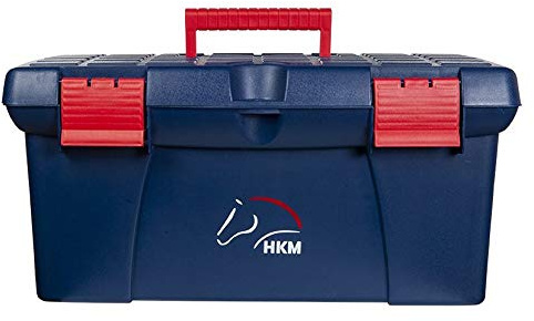 HKM Oslo - Caja de limpieza, color azul oscuro y rojo