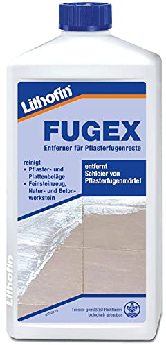 Lithofin Fugex 1 litro: disuelve los restos de lechada de juntas de pavimento de una y dos componentes.