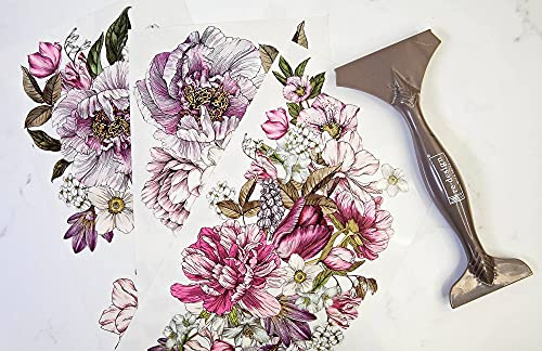 Redesign with Prima - Dreamy Florals Small Transfers 6x12 3 Sheets Rub on Transfers for Furniture Vintage Rub on Transfers Stickers for Crafts Classic Spring Summer Autumn Decoration