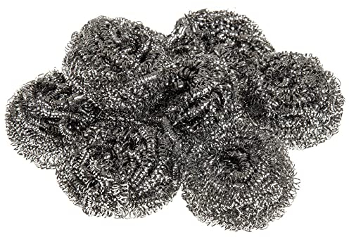 SIDCO Topfreiniger 8 x Topfkratzer Stahlschwamm Edelstahl Reinigungspad Grillreiniger