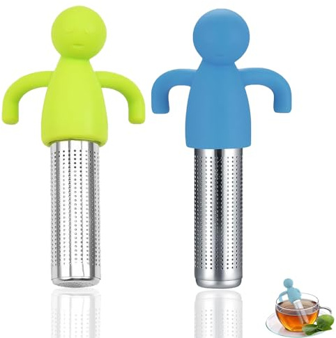 2 Pezzi Colini da Tè Infusore per il Tè Filtro The Infusione Infusore Tè Migliore Infusore per Foglie Sciolte o Tisane Design Simpatico ed Originale Si Adatta a Tutte Le Tazze