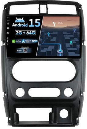 JOYX Android 11 bilradio passar Suzuki Jimny 3 (2005–2019) – Trådlös Carplay Android Auto – Bakkamera gratis – [2G + 32G] – IPS 9 tum – 2 Din – DAB rattkontroll 4G WiFi BT Fast-Boot