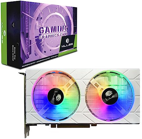 RTX 2060 Super Scheda Grafica RGB, 8 GB GDDR6 256 bit, PCIe 3.0 × 16, DisplayPort, HDMI, DVI, sistema di raffreddamento a doppia ventola, scheda video da gioco per PC Destop (RTX 2060 Super - RGB)