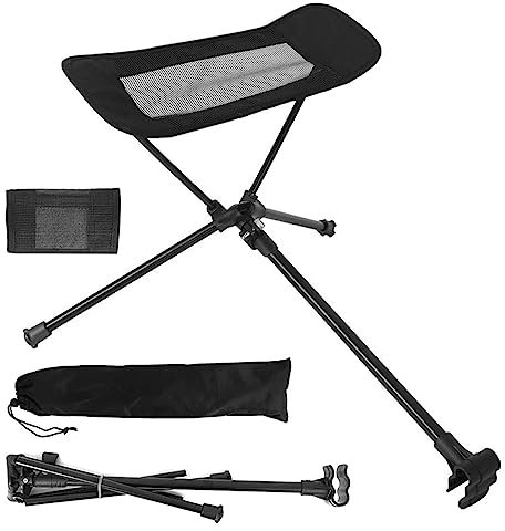 Fußstütze für Dreibeinhocker und Campingstuhl, Tragbare Zusammenklappbar Ultralight, Leicht auf Einen Stuhl zu Montieren, Angelstuhl-Fußhocker Für Einziehbare Hocker Hängematten Strandstühle