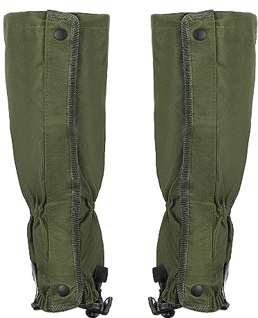 PATIKIL Leg Gaiters, Waterproof Shoe Covers Hiking Gaiters Snow Boot Gaiter for Men & Women, Olive Green, m
