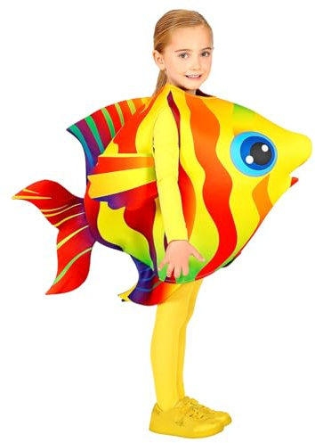 CARTOON Costume di carnevale per bambini Pesce Tropicale travestimento 4-7 anni abito maschera vestito
