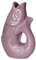 Pad Monsieur Carafon, Fisch -Vase/Krug/Kanne/Skulptur Fisch, Größe S, Fassungsvermögen 1,2 Liter, Größe 9,7 x 16,5 x 25cm (Rainbow violett)
