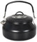 1L Camping Wasserkocher Edelstahl Lagerfeuer Campingkessel, Camping Kettle Camp Tee Kaffeekanne, Leichte Teekanne Schnell Erhitzen Kochendem Wasser für Wandern Picknick Reisen (Schwarz)