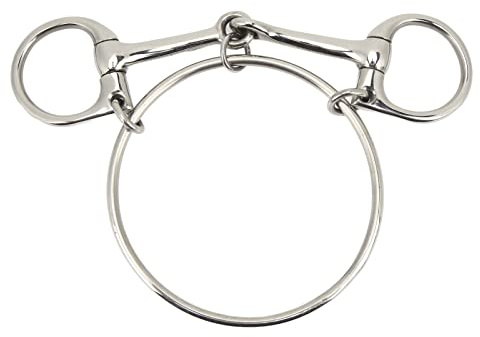 Morso per Bocca di Cavallo in Acciaio Inossidabile, Morso per Cavallo da 5 Pollici Anello Allentato per Allenamento All'aperto, Filetto per Cavallo Filetto per Cavallo Morso per