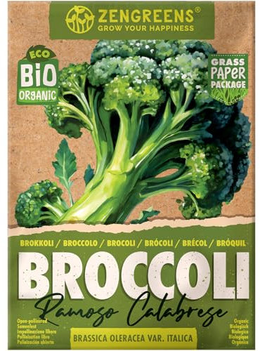 ZenGreens® – Graines de brocoli bio - Semences potagères - Graines de légumes pour une culture facile au jardin, sur le balcon ou dans un potager surélevé - Ramoso calabrese