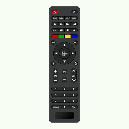 Replacement Remote Control, Fit for Xoro HRT 8730 KIT Full HD HEVC DVB-T/T2 Receiver, XORO HRM 7670 TWIN, XORO HRT 8730, XORO HRT 8770 TWIN, XORO HRT 8772 HDD, XORO HRM 7670 TWIN, XORO HRT 8730