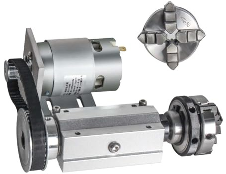 RATTMMOTOR No powered Multi-function Lathe Chuck Spindle Assemblies 895 Motor Rotary Lathe Woodworking Spindle Motor Chuck 50mm for CNC Lathe Grinder machine Table Saw (4 Jaw 50mm)