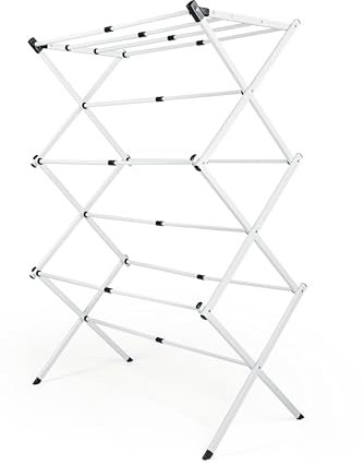 EASYmaxx Stendibiancheria telescopico 800 | Torre per la biancheria con 8 m di lunghezza asciutta – pieghevole, salvaspazio e facilmente pieghevole | Asciugatrice da pavimento in piccolo e sottile |