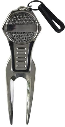 LOVIVER Strumento per Riparare Le zolle da Golf, forchetta per Palline da Golf, Accessori per stadi, marcatore Portatile per Palline, riparatore di campi da, a
