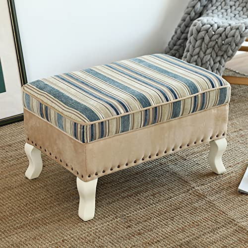 Träbänk For Entrén Med Sammetssits, Modern Accentfotpall For Sovrum, Vardagsrum, Studentrum(L,28x18x16inch)
