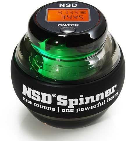 NSD Dynamics Spinner - Speed X – Grip Strengthener for Forearms, Wrist & Hands – Self-Starting Design with Precision Counter, Up to 15,000 RPM – Portable Wrist Trainer & Workout Equipment– For Desk Workers & Athletes