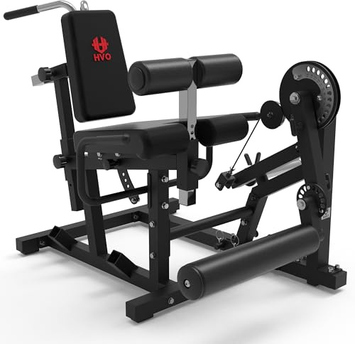 HVO Kabelbetrieben Beinstrecker Beinbeuger Gerät: Seilzug Fitness Beintrainer Bein Trainingsgerät Sportgeräte für Zuhause Leg Curl Machine Extension Schwarz
