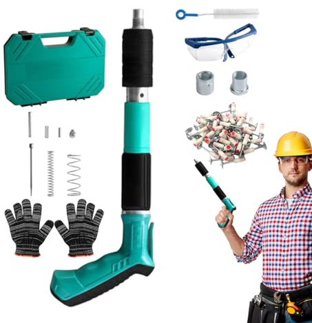 Kit Pistola Grapadora Eléctrica, Kit De Pistola De Clavos, Clavadora De Concreto Portátil Con Clavos, Kits De Carpintería Con Clavadora Eficiente Y Pistolas Eléctrica Para Paredes, Para Construcción