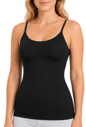 VanKee Camiseta Reductora Mujer Tirantes Finos Corsé Moldeador Transpirable y de Secado Rápido Camisetas Interior Cuello Redondo Camiseta Moldeadora Ajustada de Alta Elasticidad para Vestir Diario