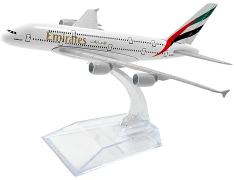 Nhemeylp Model Plane, A380 Airplane Model 1:400 Diecast Airway Planes, Metal Aircraft with Display Stand for Adult Collectors & Aviation Enthusiasts