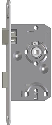 Einstemmschloss 1 246000 BB,DM 55,Stulp 235x18x3mm, links,Stahl silber lackiert