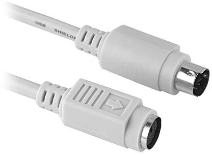 Aukson R22 PS/2-kontakt till PS/2-uttag mus och tangentbordsförlängningskabel, PS/2 förlängningskabel för PS2 rund mus, tangentbordsförlängning 130 cm
