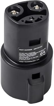 LENZ J1772 Charging Adapter for Tesla Model 3, Y, S, X, and Cybertruck, Safety Certified, 80A/240V, Optimal Fit, Easy Setup (Note: for Tesla Vehicles Only)