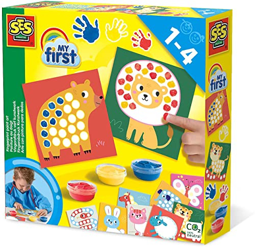 SES Creative – MY FIRST - Set de Arte con Pintura de Dedos | Manualidades Creativas y Educativas para Niños (S14481)