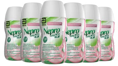 Abbott Nutrition Nepro HP Alimento ad Alta Densità Calorica e Iperproteico Formato Bevanda, Confezione 6 x 220 ml, Gusto Fragola