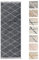 Wohnzimmer Shaggy Teppich 80 x 300 Grau Diamantmuster, Super Soft Moderner Hochflor Teppich