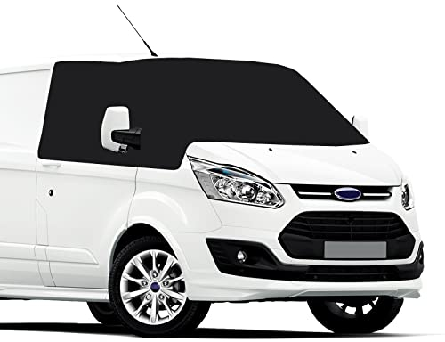 LCAUTFR Auto Windschutzscheib für Ford Transit Custom Sonnenschutz Abdeckung für Wohnmobil Wrap Cover 600D Oxford Frontscheibenabdeckung Anti Frost Ice Wasserdicht