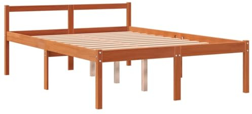 vidaXL Letto per Anziani Marrone Cera 120x200cm Legno Massello di Pino