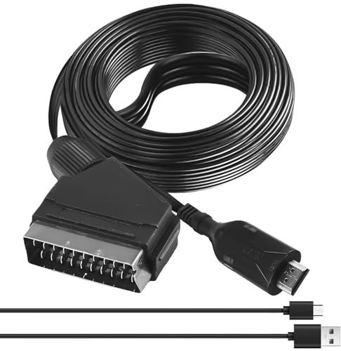 BAIFULAI SCART zu HDMI Konverter, SCART zu HDMI Kabel, SCART auf HDMI Adapter mit SCART-Eingangskabel & HDMI-Ausgangsanschluss HD 1080P Video Audio Adapter, für HDTV STB VHS Xbox PS3 Sky DVD Blu-Ray