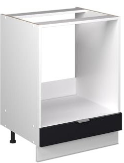 Vicco Herdumbauschrank Fame-Line, Schwarz gestreift, 60 cm ohne Arbeitsplatte