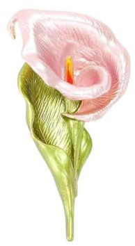 Broche en forme de lys pour bouquet de fleurs pour demoiselle d'honneur, fête de mariage, accessoires de robe, Métal Acrylique, Zircon cubique