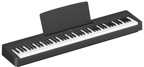 Yamaha P-145BT Digital Piano – Lightweight, Portable Digital Piano with Graded-Hammer-Compact Keyboard, 88 Weighted Keys and 10 Instrument Sounds, Bluetooth – Black