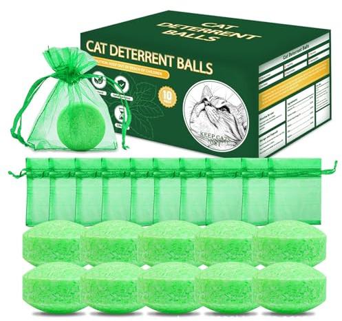 Kattavvisande Bollar - 10/20-Pack Naturligt Kattavskräckande Medel for Trädgård Och Inomhus Stoppa Katter Att Kissa Bajsa Klia Långvarig Eterisk Oljeavstötare Möbler Uteplats Bil(10pcs)