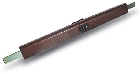 Sattie Panzerriegel Querriegel Schloss Türsicherheit 750 mm Braun Goldbraun mit Schattierungen Hammerschlag Optik