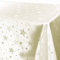 KAMACA Lotus Effekt Tischdecke Magic Stars mit Sternen Motiv - mit FLECKSCHUTZ - Flüssigkeiten perlen einfach ab Winter Weihnachten (Tischdecke 130x160 cm, Champagner/Creme)