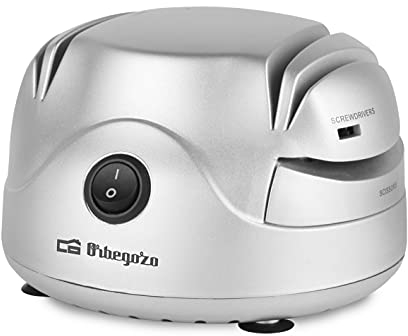 Orbegozo Cu 7000 - Elektrischer Messerschärfer, Ausschalter, Schärfen in zwei Schritten, schärft Scheren, automatische Kabelaufwicklung