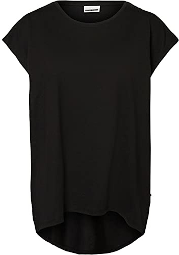 NOISY MAY Haut Ample & Long Mathilde Femme T-Shirt Manches Courtes Noir Large