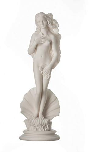 Griechische Göttin Aphrodite Venus Geburt der sexy nackten nackt Alabaster Statue 25cm