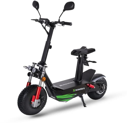 4MOVE Elektromotorrad mit Strassenzulassung, Klappbar Offroad E-Chopper für Erwachsene mit Sitz - LED Display - 60V 20Ah Li Batterie Elektromoped, Max 30KM Reichweite, Einstellbar, Schwarz
