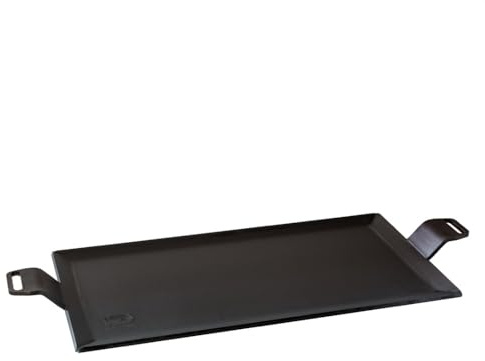 Kockums Jernverk Bratplatte Grillplatte 63x27 cm – Plancha Teppanyaki – Karbonstahl 4 mm – PFAS-frei – Gasgrill Holzkohlegrill Backofen Induktion offenes Feuer – Made in Sweden