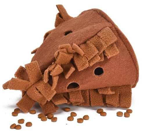 Happilax Pet Hundespielzeug, Süßes Flauschiges Spielzeug, Idealer Partner für Haustiere zum Stressabbau - Hunde-Leckerli-Spender und zwinger-Spielzeug - 15 x 6,5 x 14 cm - Braun