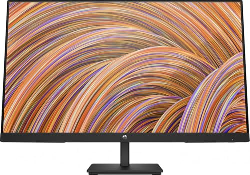 HP V27i G5 Monitor de 27 FHD 16:9, Antirreflejo, Panel IPS 75Hz, Tiempo de Respuesta 5 ms, Inclinable, VESA 10x10 cm, AMD FreeSync, 250 Nits, Low Blue Light, Negro