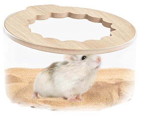 Contenitore per bagno di sabbia per criceti, scatola per bagno di sabbia per piccoli animali, Lettiera per piccoli animali, Lettiera per criceti, per la pulizia e il bagno, Cassetta da bagno