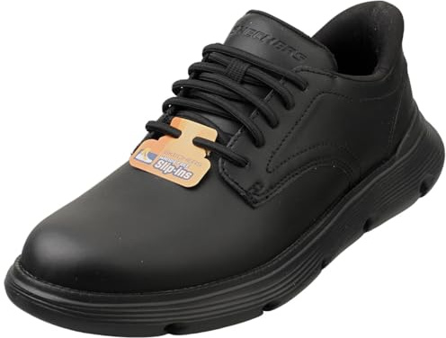 Skechers Men's Garza Duran Sneaker, Black Leather/Synthetic, 9.5 UK