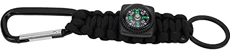 Llavero de Paracord Pulsera de Paracord de supervivencia al aire libre con br¨²jula Llavero de Paracord de 7 n¨²cleos con mosquet¨®n